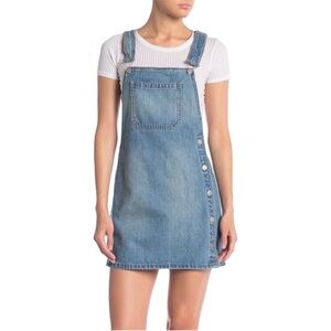 Free People Louise Denim Skirtall 
Blue Women's Overall Dress Festival